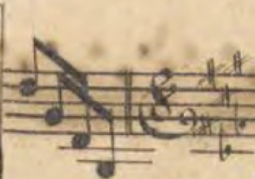
	Accord de la sonate no 11 des Sonates du rosaire de Heinrich Ignaz Franz Biber (manuscrit conservé à la Bayerische Staatsbibliothek, Munich).