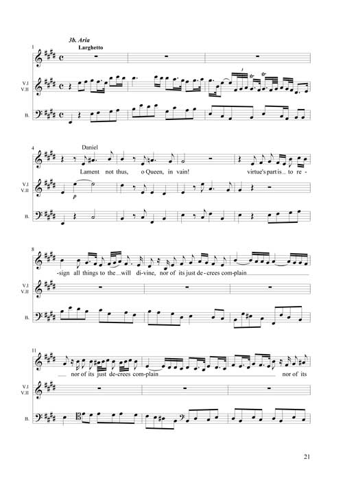 
	Georg Friedrich Handel, Belshazzar, Aria « Lament not thus, o Queen », version remaniée (sans dal segno). Édition Pascal Duc / Les Arts florissants.