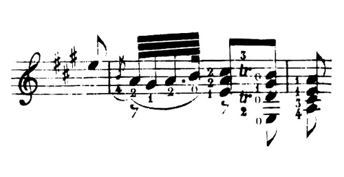 
	M. A. Zani de Ferranti : Étude des tons favoris de la guitare, Paris, Carli, p. 16 : extrait du no 20,Divertissement d’après Beethoven.