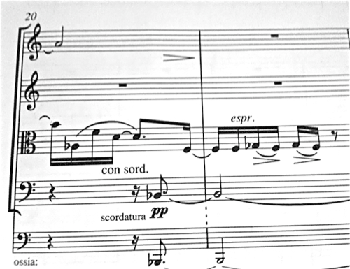 
	Extrait du Quatuor pour clarinette et trio à cordes de Krzysztof Penderecki.