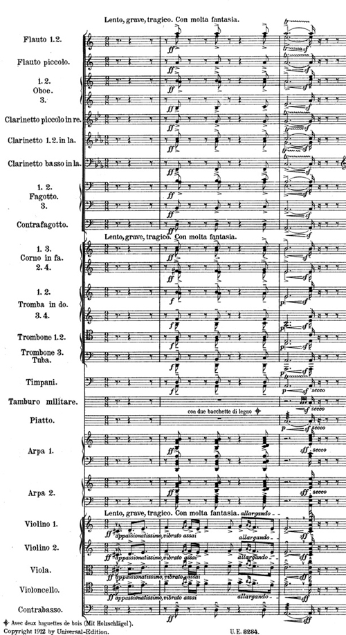 
	Casella, Italia, partition d’orchestre, p. 1.