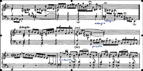 
	Bach, Toccata en ré mineur BWV 913, extrait.