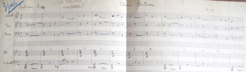 
	Visuel 3 : Roland-Manuel, La Petite Lise, « Litanie nocturne », manuscrit (Archives personnelles de Gilles Roland-Manuel), mes. 1-13.