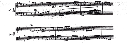 
	Jean-Sébastien Bach, Sonate en sol majeur pour viole de gambe et clavecin, 2e mouvement, inventions principales.