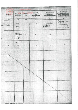
	La liste de déportation 121 allemande (2e volet).