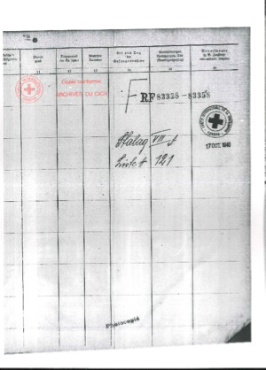 
	La liste de déportation 121 allemande (3e volet).