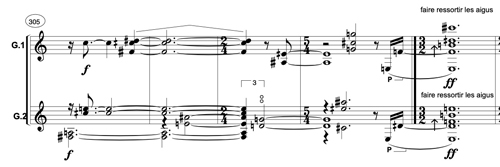 
	Extrait des Six Poèmes japonais de Laurent Martin (2002) pour chant traditionnel japonais et guitares frettées en quarts de ton (les guitares sont accordées normalement).