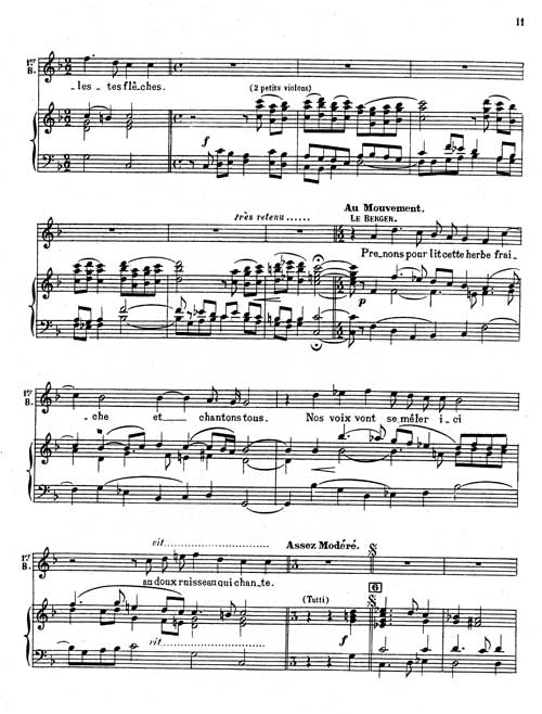 
	Claudio Monteverdi, L’Orfeo (1607), édité par Vincent d’Indy, Collection de l’Églantier, déposé au Bureau d’édition de la Schola Cantorum, 1905, pp. 10-11