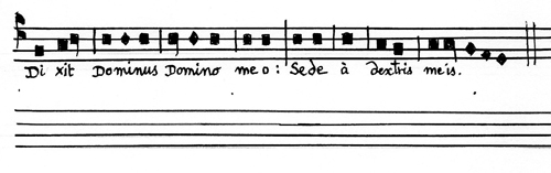 
	DROUAUX, Étienne, Nouvelle méthode pour apprendre le plain-chant, divisée en quatre parties… tant pour l’usage de Rome que pour celuy de Paris et autres diocèses, Paris, Gilles Blaizot, 1674, p. 32.