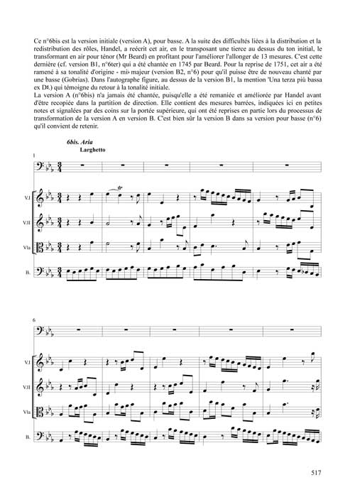 
	 
	Georg Friedrich Handel, Belshazzar, Aria « Opprest with never ceasing grief », version initiale de l’autographe. Édition Pascal Duc / Les Arts florissants.