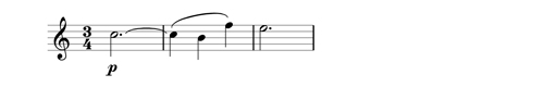 
	Recordare, cor de basset 2, mesures 1-3 (en fa).