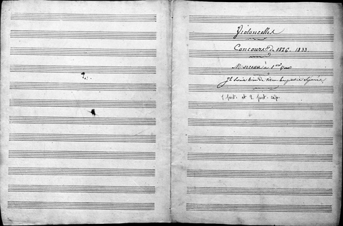 
	Anonyme, déchiffrage pour violoncelle, 1826 – Archives nationales (France), cote AJ37/203/4.