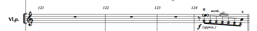 
	Visuel 22 : Mouvement V, mesures 121-124, violon.